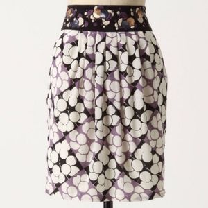 Anthro Floreat Ocean Mist Sequin Detail Silk Skirt 4